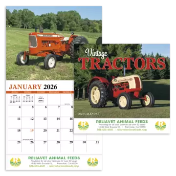 Vintage Tractors Appointment Wall Calendar - Stapled